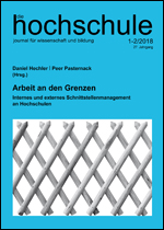 Cover "Arbeit an den Grenzen (= die hochschule 1-2/2018"